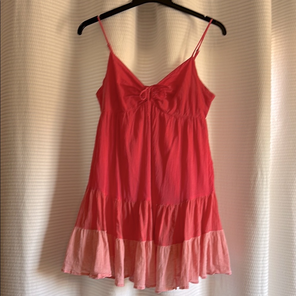 BP Pink tiered gauze dress